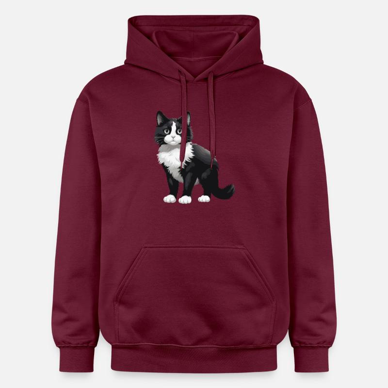 Chat mignon - Sweat à capuche Softstyle® Gildan Unisexe - maroon