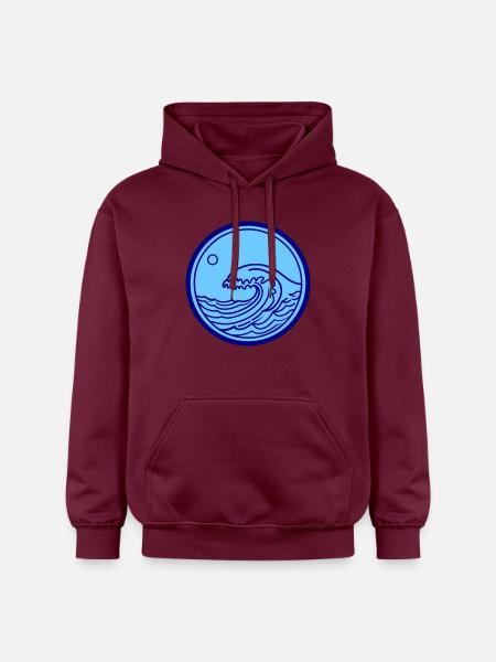 Sea Ocean Wave Water - Gildan Unisex Softstyle® Midweight Hoodie - maroon