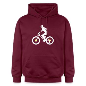 Vélo de montagne Vélo Femme Icon - Sweat à capuche Softstyle® Gildan Unisexe - maroon - Devant - Liana (172cm) & Jaron (178cm)