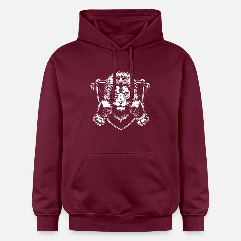 Lion Boxer Fighter - Sweat à capuche Softstyle® Gildan Unisexe - maroon