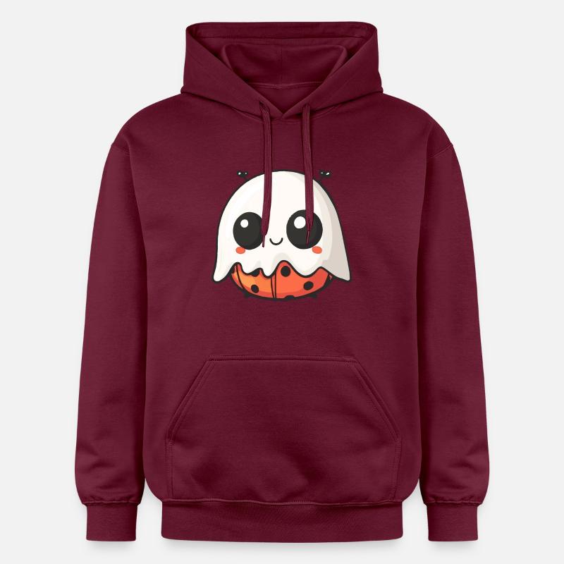 Ladybug Halloween Comic Ghost - Gildan Unisex Softstyle® Midweight Hoodie - maroon