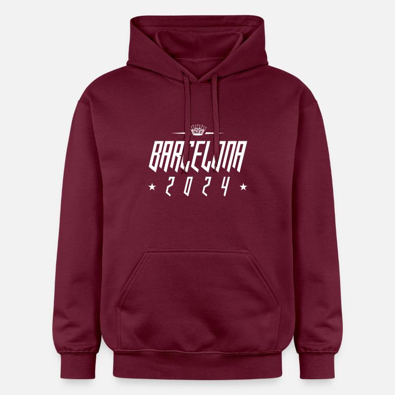 Barcelone 2024 - Sweat à capuche Softstyle® Gildan Unisexe - maroon