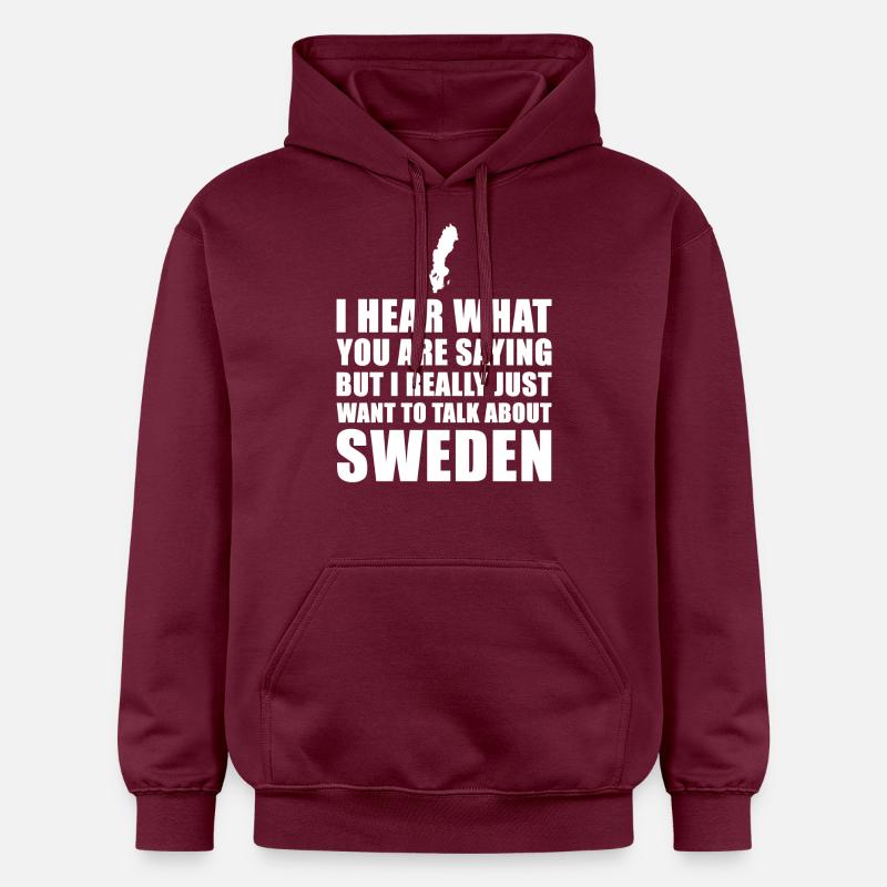 Drôle Suède Idée cadeau vacances - Sweat à capuche Softstyle® Gildan Unisexe - maroon