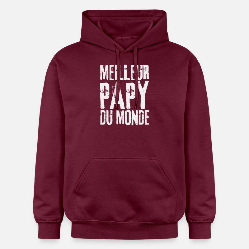 Meilleur papy du monde - Sweat à capuche Softstyle® Gildan Unisexe - maroon
