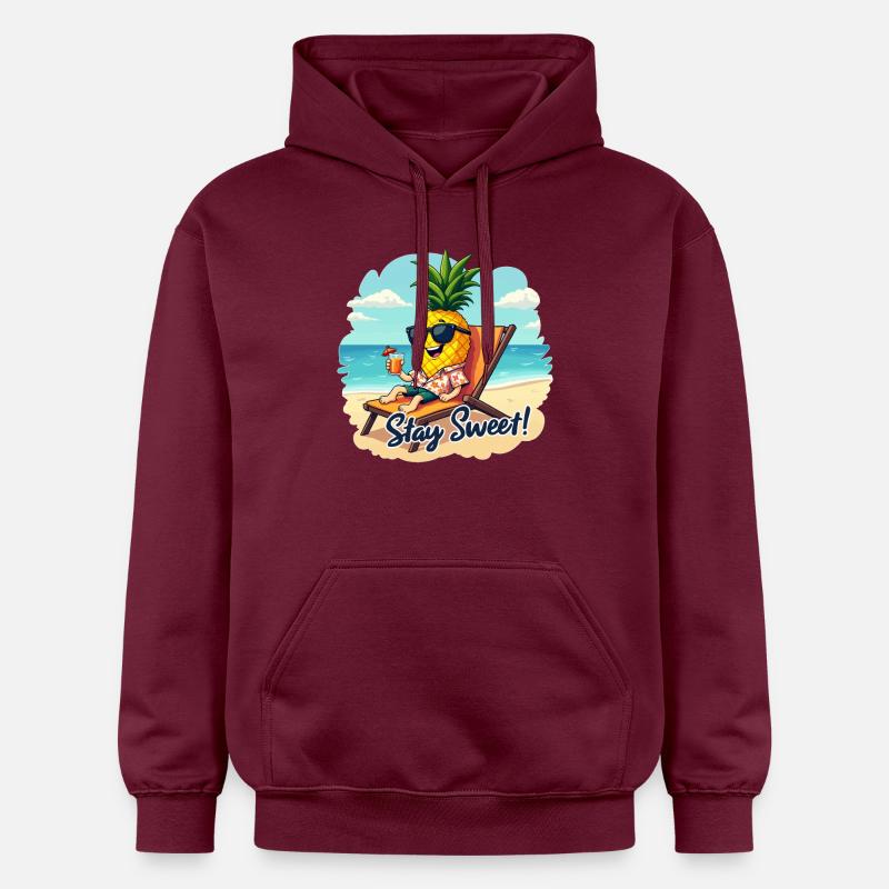 ANANAS - Sweat à capuche Softstyle® Gildan Unisexe - maroon