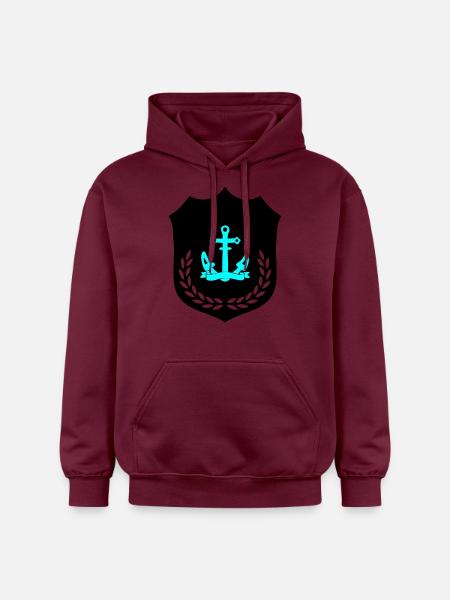 Anchor Coat of Arms - Gildan Unisex Softstyle® Midweight Hoodie - maroon