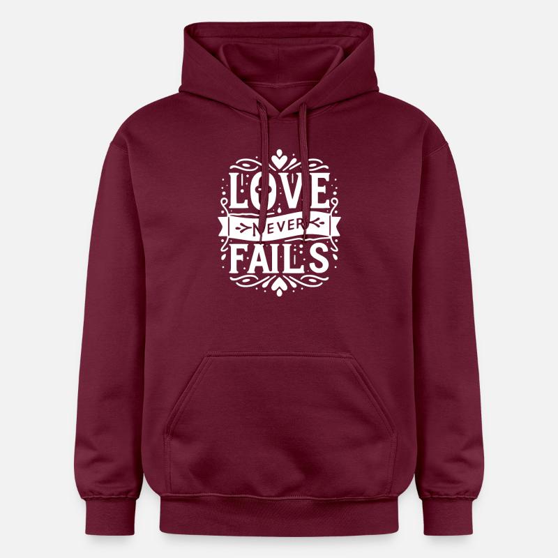 L’amour ne manque jamais - Sweat à capuche Softstyle® Gildan Unisexe - maroon