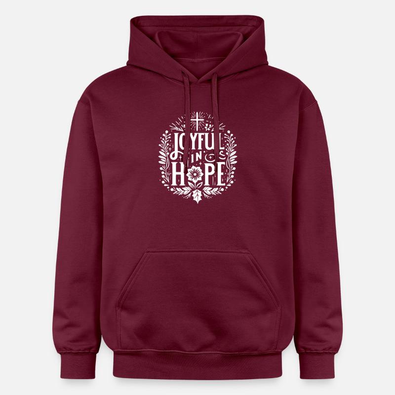 Joyeux dans l’espérance - Sweat à capuche Softstyle® Gildan Unisexe - maroon