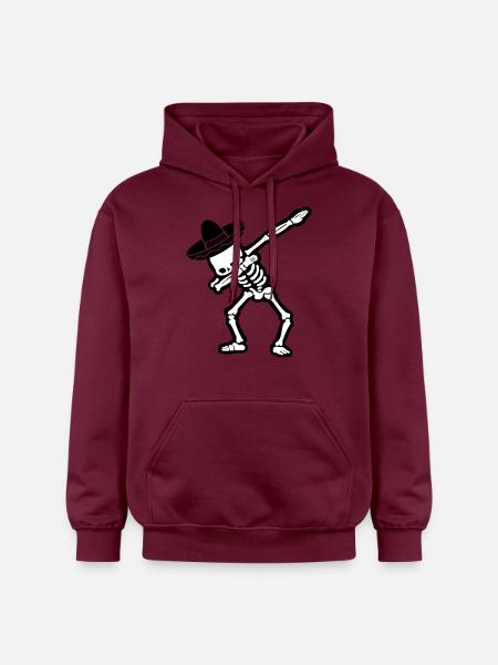 skull dabbing mexicans - Gildan Unisex Softstyle® Midweight Hoodie - maroon