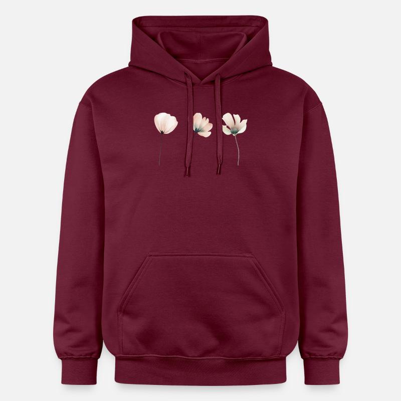 Elegante Blumen Fleurs élégantes - Sweat à capuche Softstyle® Gildan Unisexe - maroon