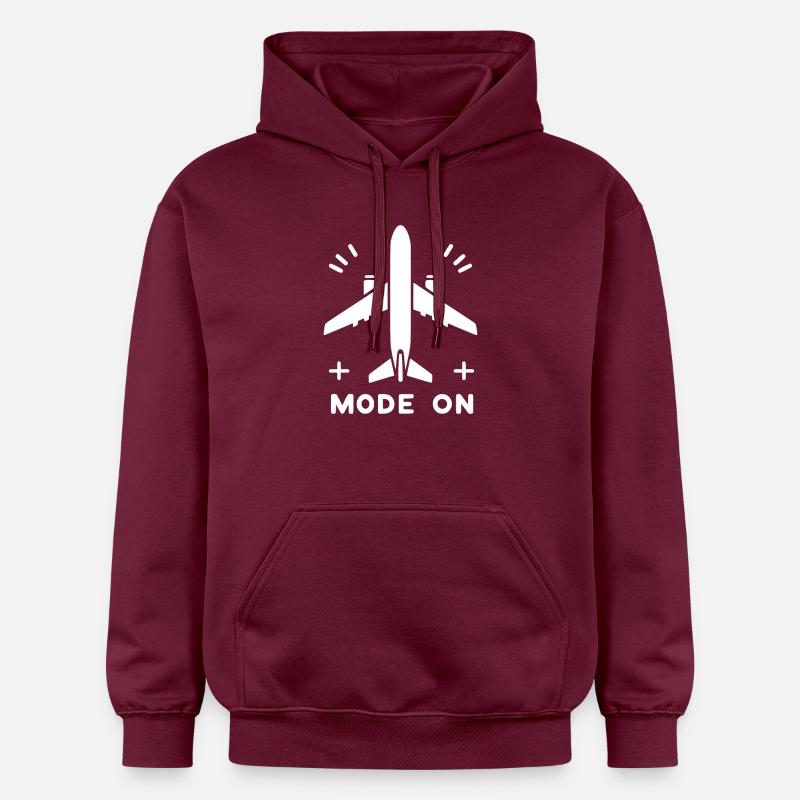Mode avion activé - Sweat à capuche Softstyle® Gildan Unisexe - maroon