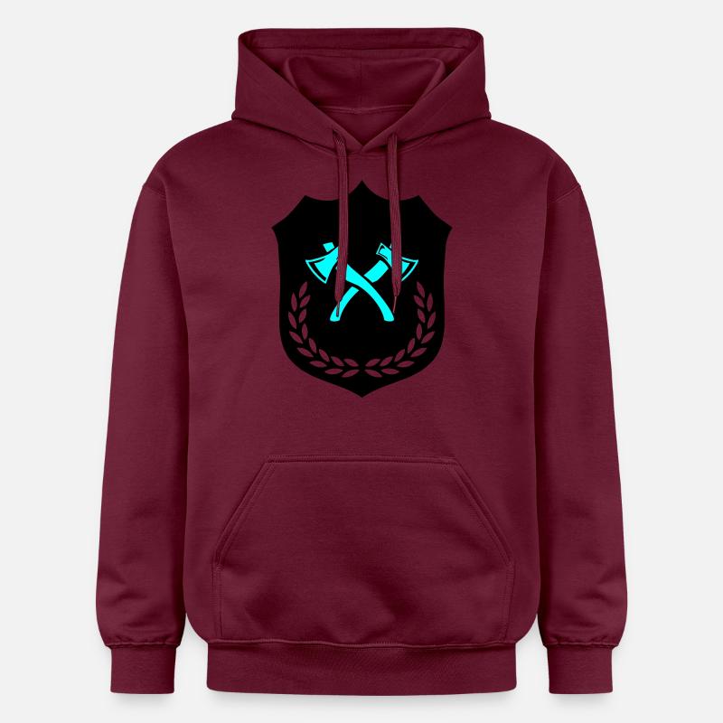 Wappen Axt Äxte - Gildan Unisex Softstyle® Midweight Hoodie - Maroon