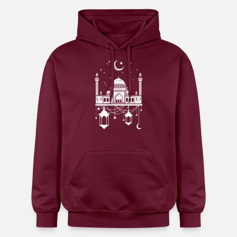 Mosquée avec croissant de lune - Sweat à capuche Softstyle® Gildan Unisexe - maroon
