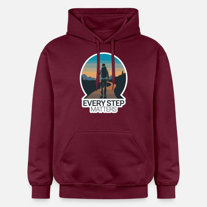 VOYAGE, CHAQUE PAS COMPTE - Sweat à capuche Softstyle® Gildan Unisexe - maroon