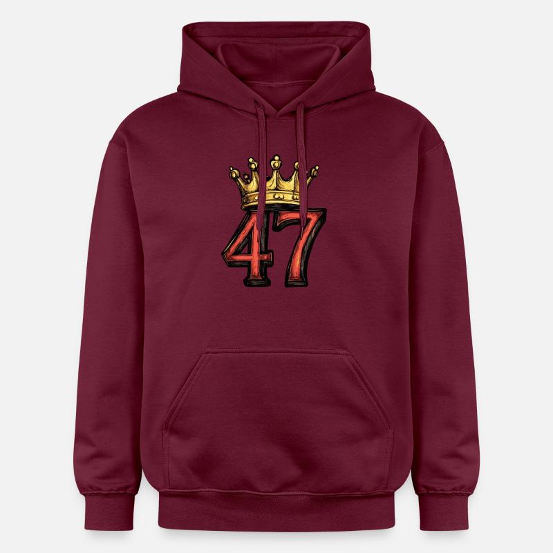 Couronne à 47 chiffres - Sweat à capuche Softstyle® Gildan Unisexe - maroon