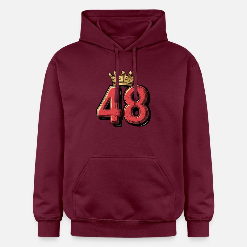 Couronne à 48 chiffres - Sweat à capuche Softstyle® Gildan Unisexe - maroon