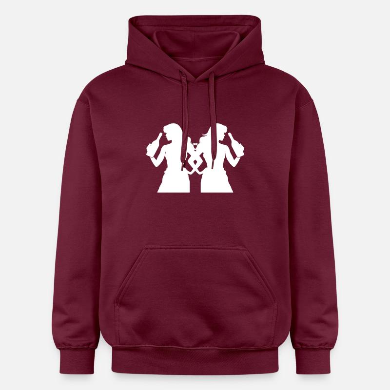 Silhouette d’équipe de fêtardes - Sweat à capuche Softstyle® Gildan Unisexe - maroon