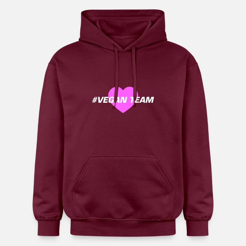 Cœur d’équipe végétalien - Sweat à capuche Softstyle® Gildan Unisexe - maroon