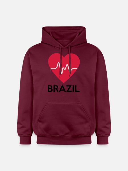 Herz Brazil - Gildan Unisex Softstyle® Midweight Hoodie - Maroon