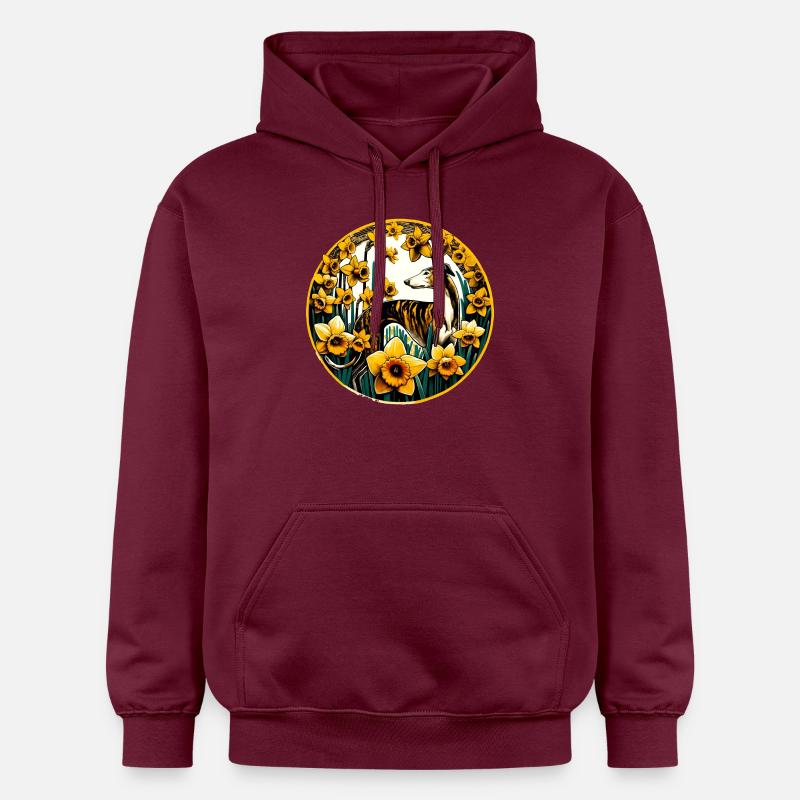 Jonquilles Lévrier - Sweat à capuche Softstyle® Gildan Unisexe - maroon