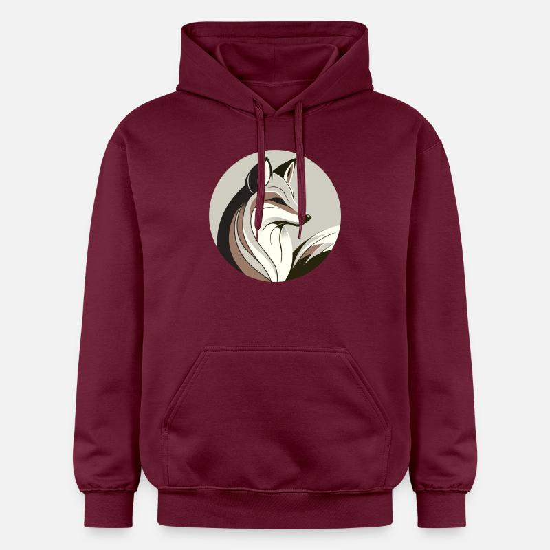 Renard dans un cercle - Sweat à capuche Softstyle® Gildan Unisexe - maroon