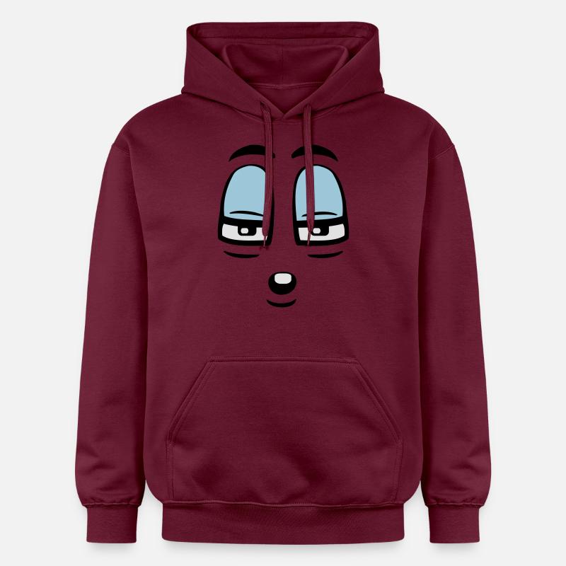 Visage comique sceptique Regard critique - Sweat à capuche Softstyle® Gildan Unisexe - maroon