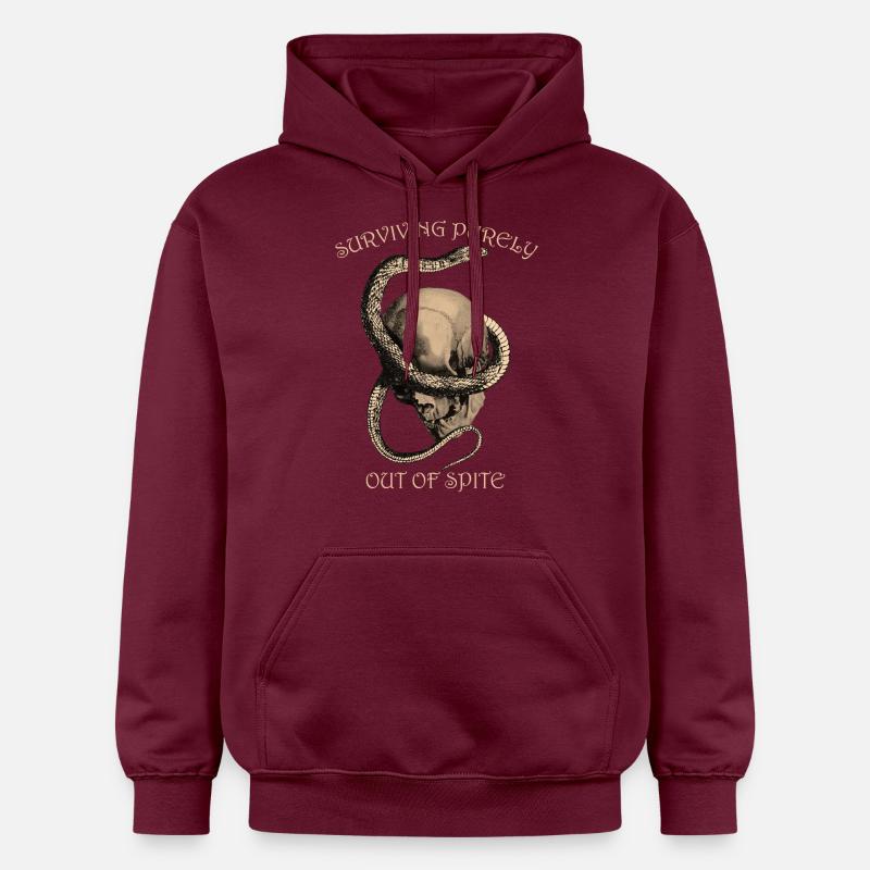 Design Gothique Crâne & Serpent - Sweat à capuche Softstyle® Gildan Unisexe - maroon