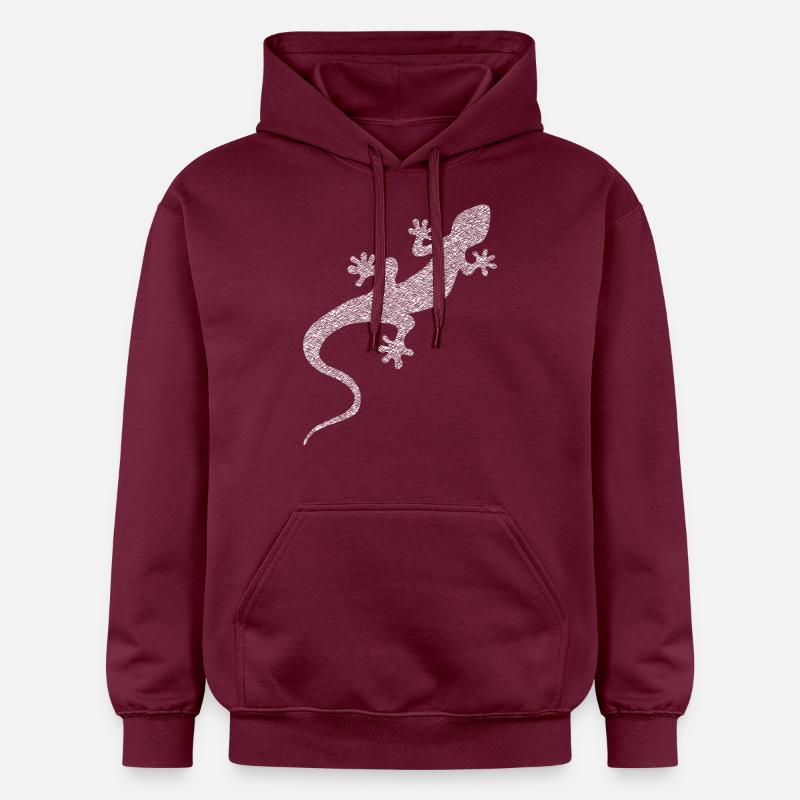 Die weiße Eidechse - Gildan Unisex Softstyle® Midweight Hoodie - Maroon