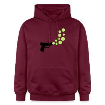 bubble gun - Sweat à capuche Softstyle® Gildan Unisexe - maroon - Devant - Liana (172cm) & Jaron (178cm)