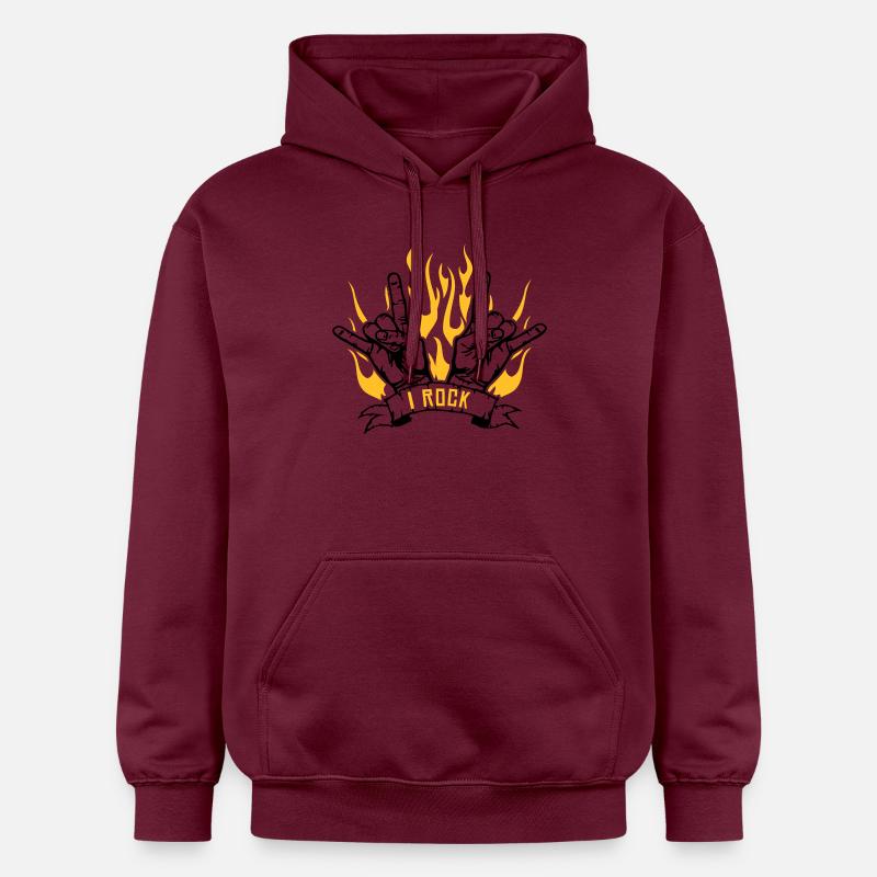 I rock - Gildan Unisex Softstyle® Midweight Hoodie - Maroon