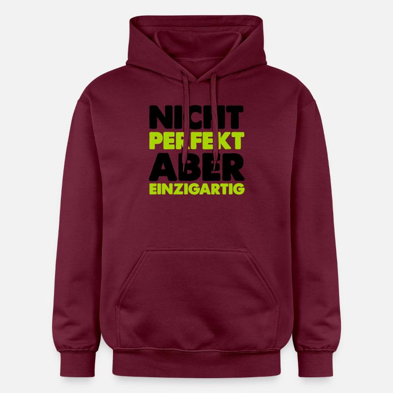 nicht perfekt aber einzigartig - Gildan Unisex Softstyle® Midweight Hoodie - Maroon