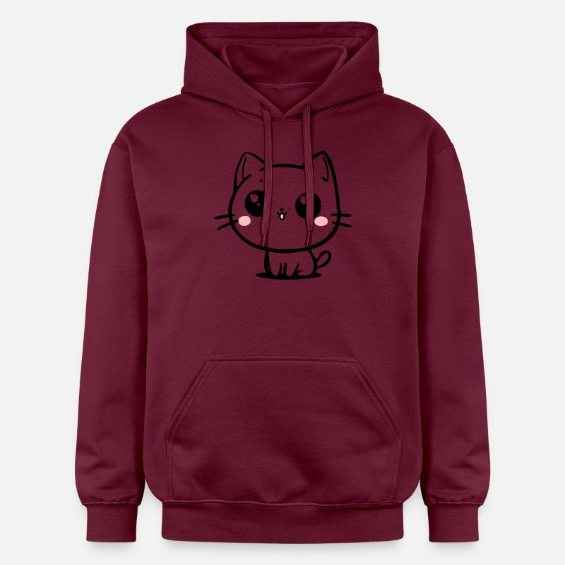 Chat - Sweat à capuche Softstyle® Gildan Unisexe - maroon