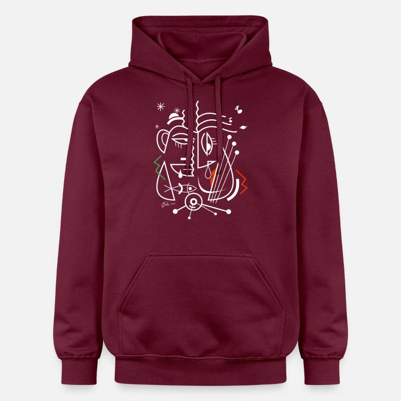 jonasyeltshirtprint2 - Sweat à capuche Softstyle® Gildan Unisexe - maroon