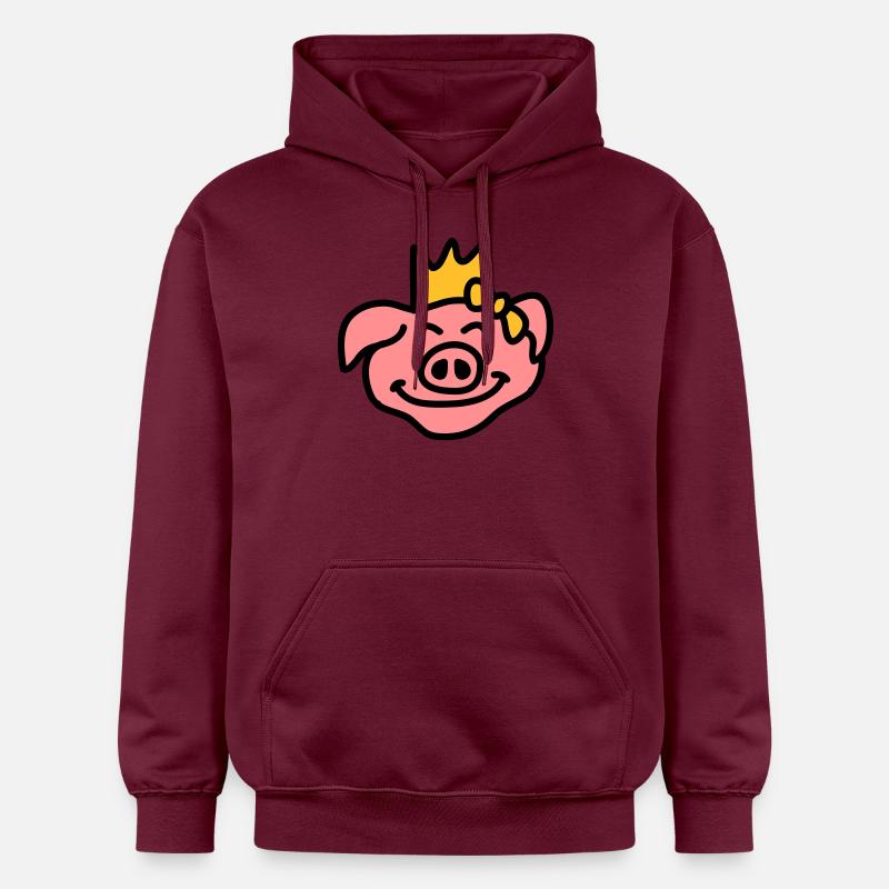 Pricess Pig Head - Sweat à capuche Softstyle® Gildan Unisexe - maroon
