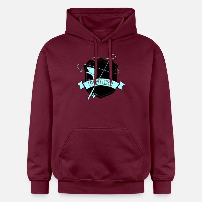 Armoiries de la pêche - Sweat à capuche Softstyle® Gildan Unisexe - maroon