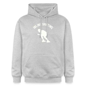 Inline Skating - Gildan Unisex Softstyle® Midweight Hoodie - Hellgrau meliert - Vorne - Liana (172cm) & Jaron (178cm)