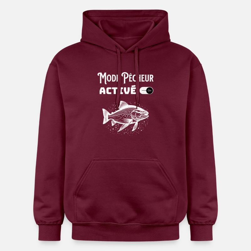 Mode pêcheur activé - Sweat à capuche Softstyle® Gildan Unisexe - maroon
