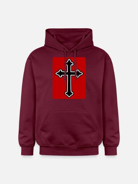 Cross symbol - Gildan Unisex Softstyle® Midweight Hoodie - maroon