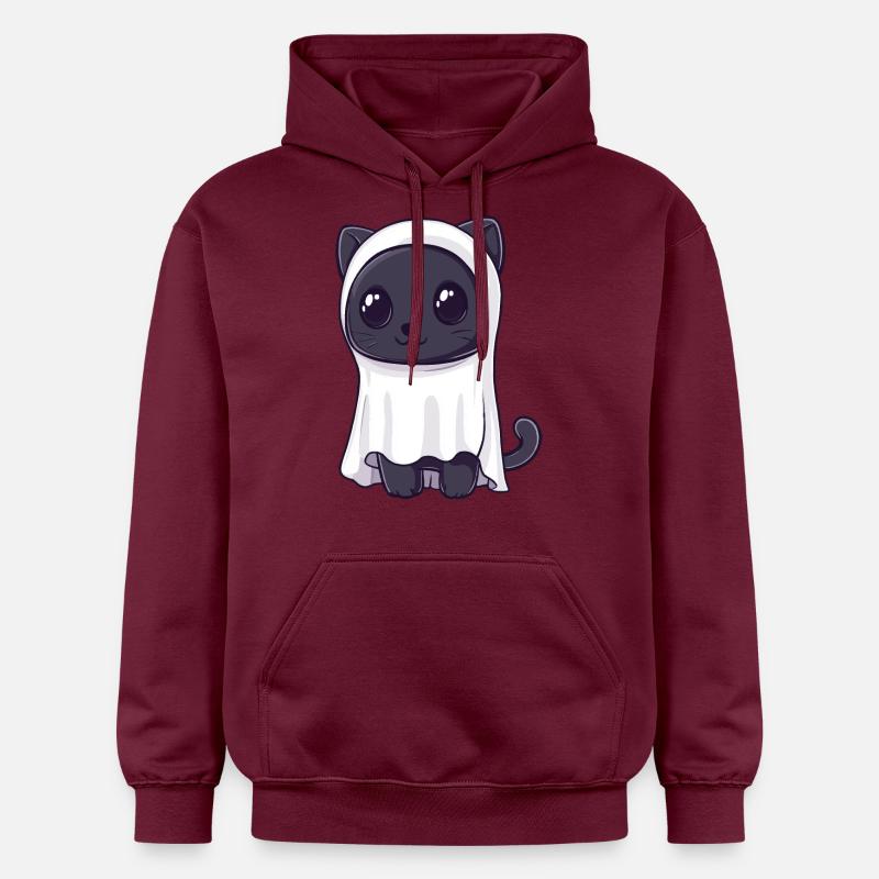 Panthère Halloween Bande dessinée Fantôme - Sweat à capuche Softstyle® Gildan Unisexe - maroon