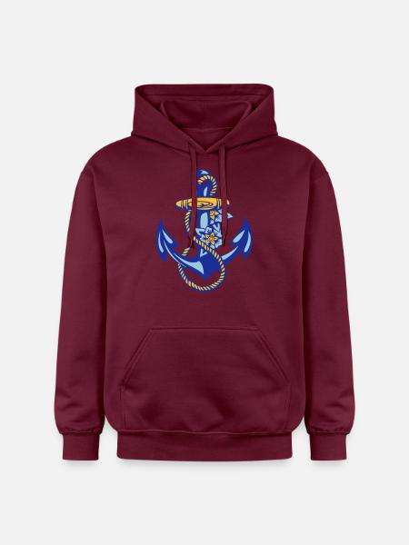 sailor anchor * - Gildan Unisex Softstyle® Midweight Hoodie - maroon