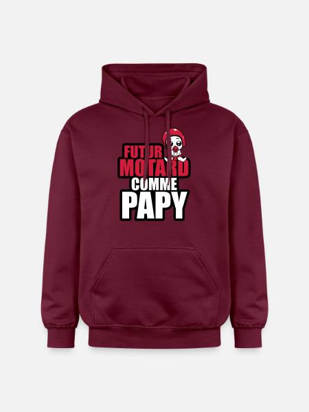 futur motard comme papy - Sweat à capuche Softstyle® Gildan Unisexe - maroon