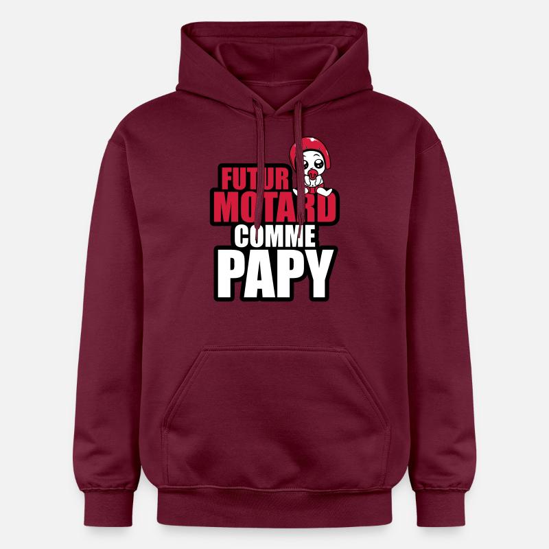 futur motard comme papy - Sweat à capuche Softstyle® Gildan Unisexe - maroon