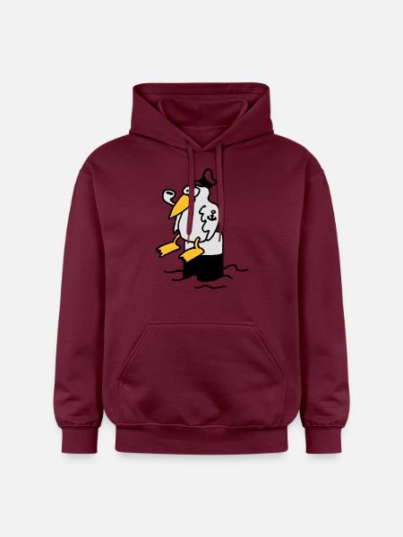 moewe_am_hafen_3c - Gildan Unisex Softstyle® Midweight Hoodie - Maroon