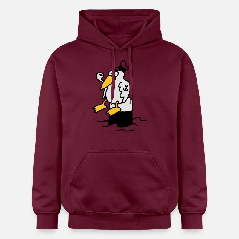 moewe_am_hafen_3c - Sweat à capuche Softstyle® Gildan Unisexe - maroon