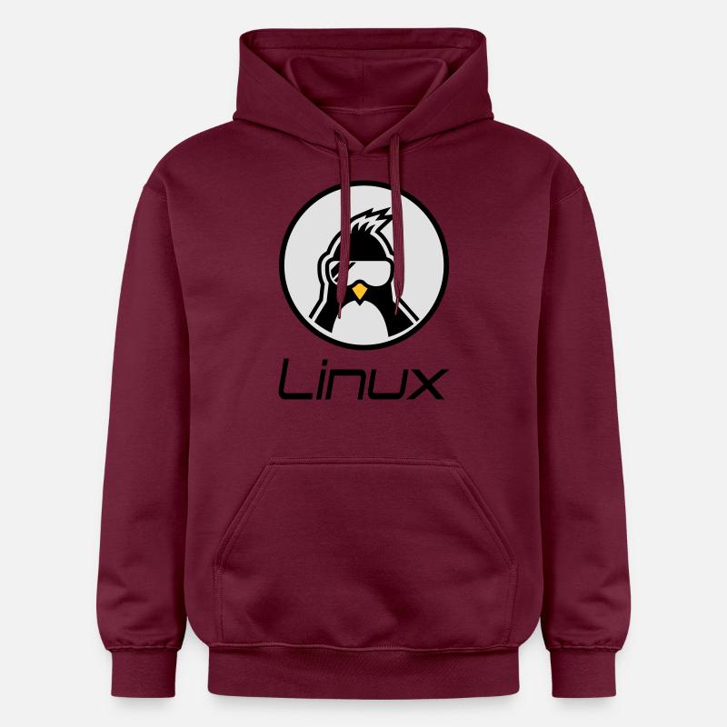 linux - Sweat à capuche Softstyle® Gildan Unisexe - maroon