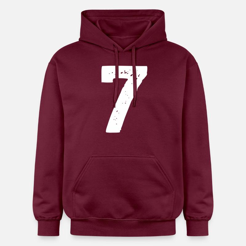 Numéro de chemise 7 - Sweat à capuche Softstyle® Gildan Unisexe - maroon