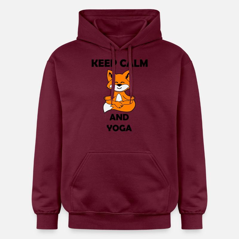 yoga fuchs keep calm - Gildan Unisex Softstyle® Midweight Hoodie - Maroon