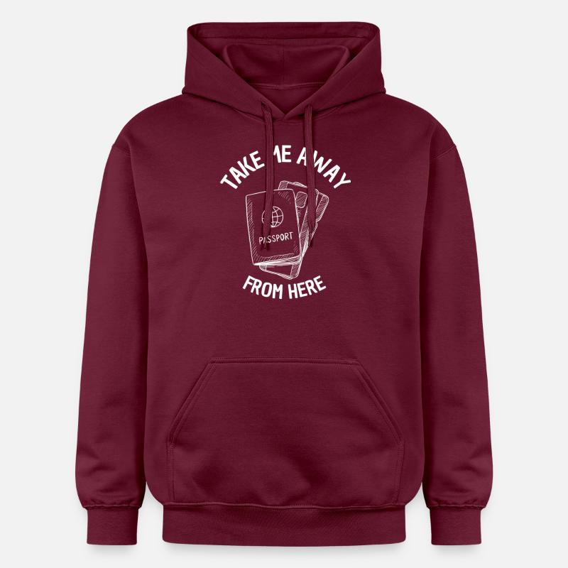 Conception de passeport - Sweat à capuche Softstyle® Gildan Unisexe - maroon