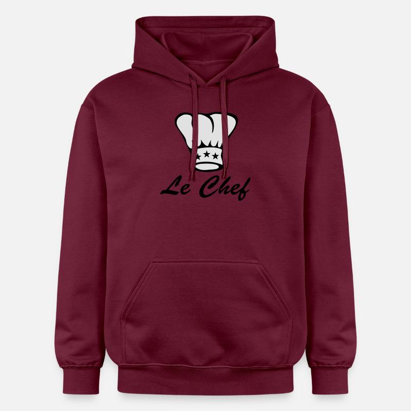 cuisinier - bouchon - chef - Sweat à capuche Softstyle® Gildan Unisexe - maroon