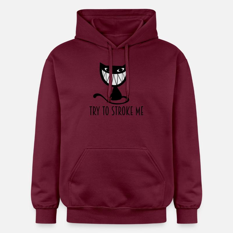 "essayer de me caresser" chat - Sweat à capuche Softstyle® Gildan Unisexe - maroon